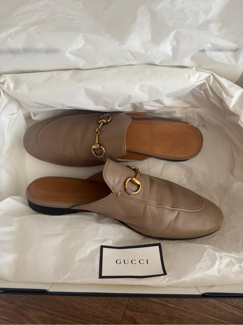 Gucci Princetown Horsebit Leather Mules